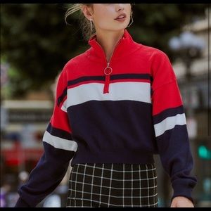 Kendall & Kylie red, white, blue zip up size M